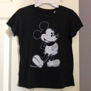 Black Mickey Mouse Disney Crop Top
